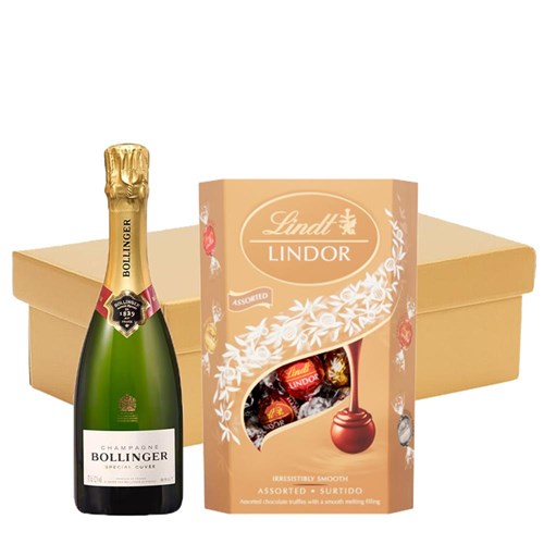 Half Bottle of Bollinger Special Cuvee Champagne 37.5cl And Chocolates In Gift Hamper